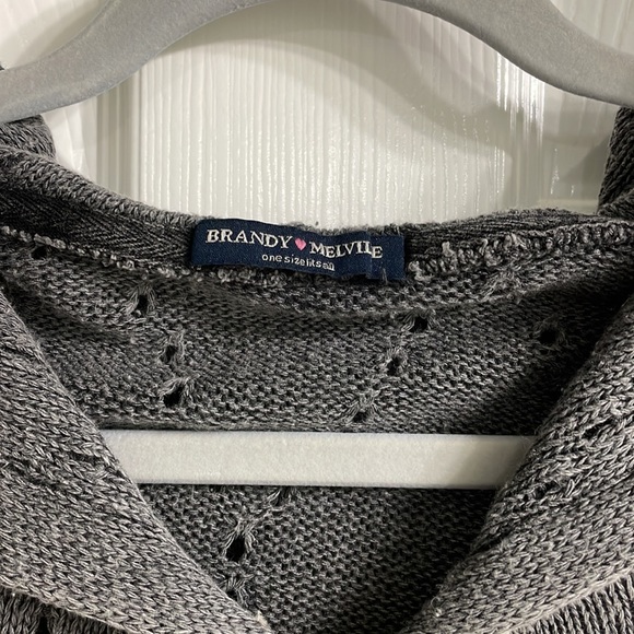 Knitted Gray Zip-Up Jacket - Picture 6 of 7